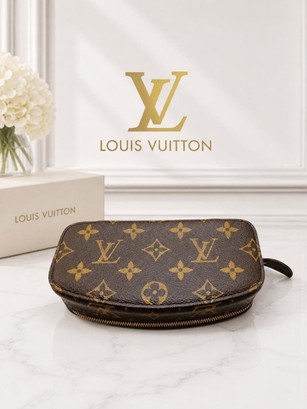 Authentic Louis Vuitton Monte Carlo Monogram Canvas Jewelry Case Travel Organize